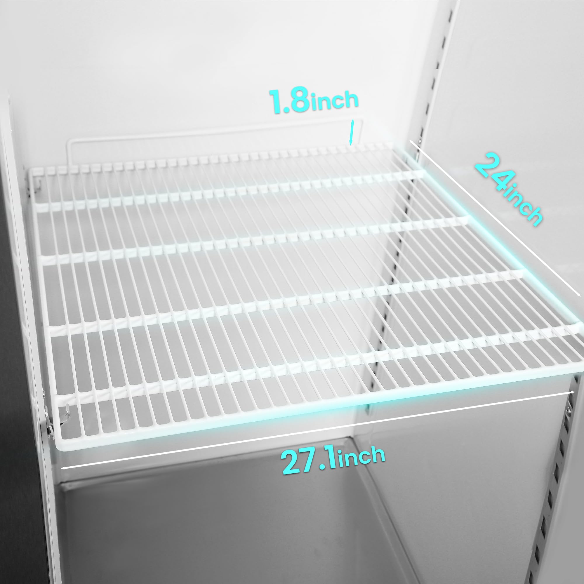 Adjustable Shelves for 2 Door Commercial Refrigerator Freezer - 24