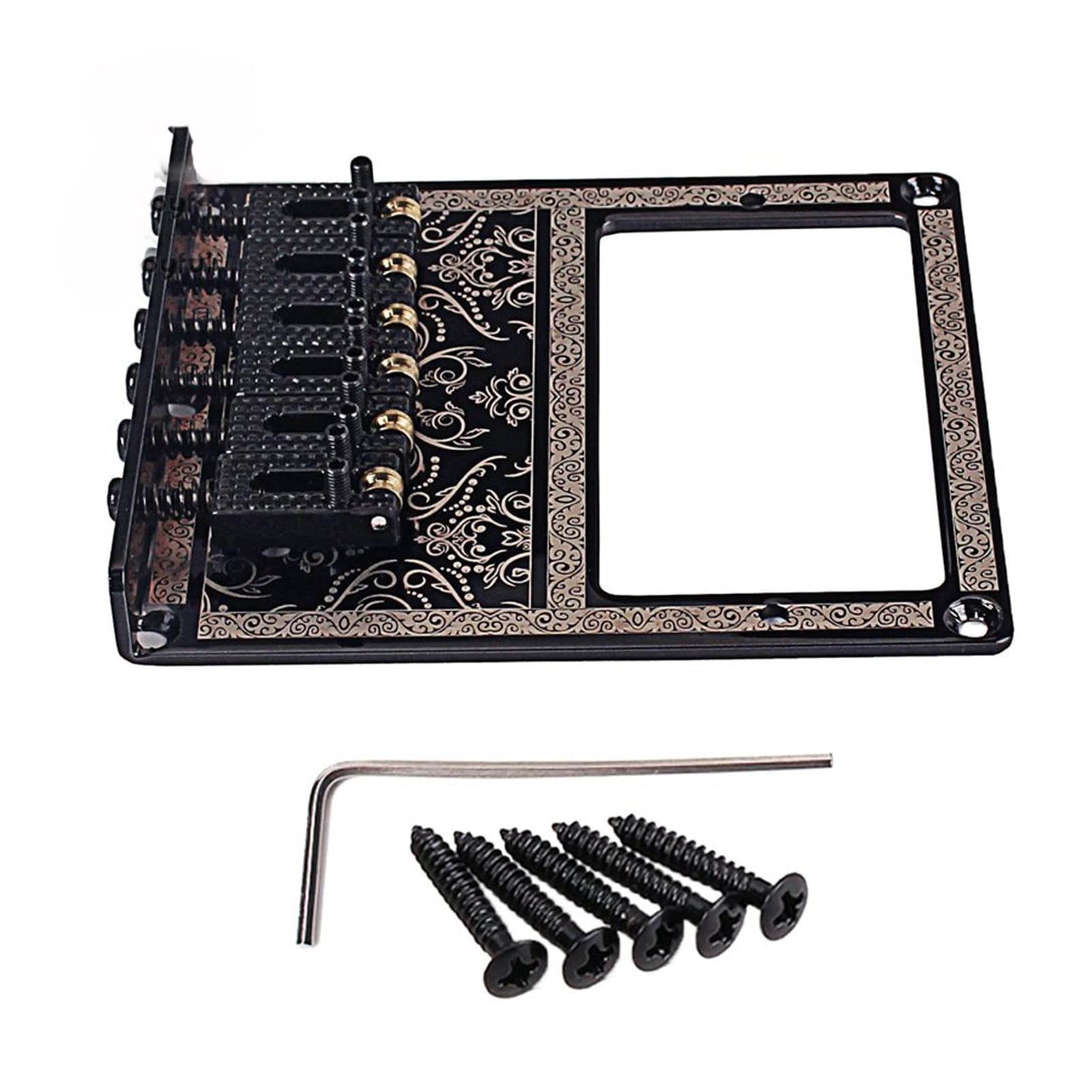 Roller Saddle Bridge with Screw Wrench - Humbucker Mount Parts for Telecaster Electric Guitar - Replacement Bridge for Smooth String Action - Perfect for Guitar Upgrades & Professional Performances