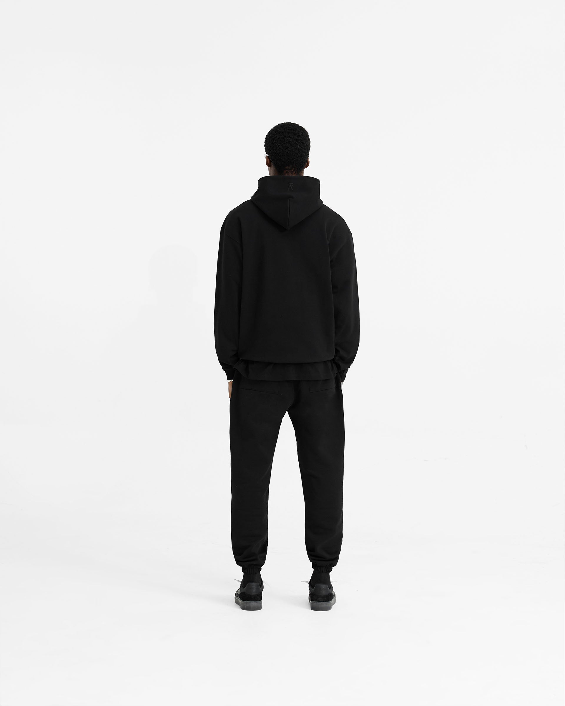 Initial Oversized Hoodie for Men & Women - Black | Cozy & Stylish Pullover for Casual Wear, Street Fashion & Loungewear