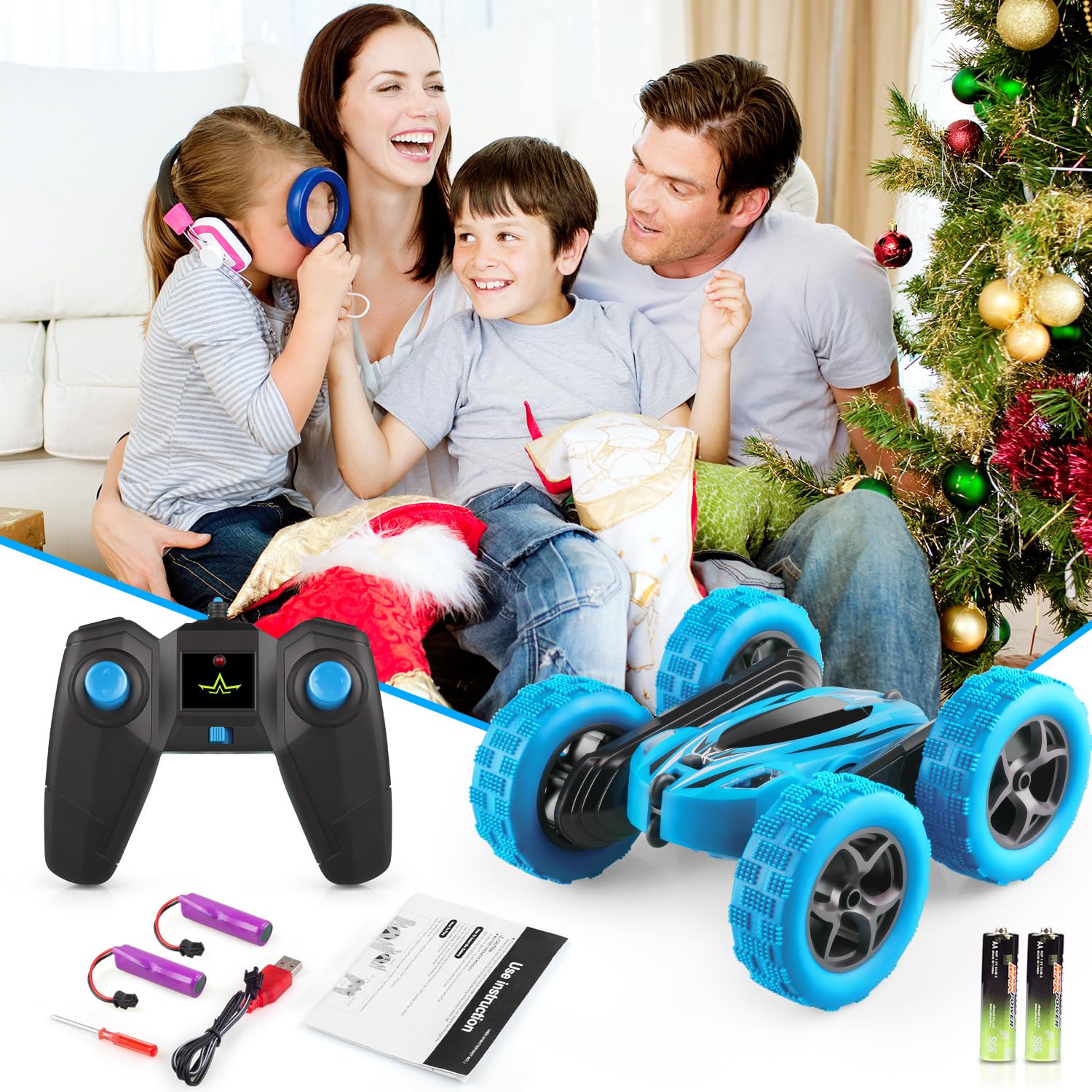 **2.4GHz Fast 4WD Remote Control Car - 360° Rotating Monster Truck Toy for Kids Ages 5-13, RC Cars for Boys & Girls - Perfect for Indoor & Outdoor Play, Birthday Gifts, and Racing Fun**