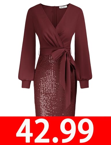 Sequin-wine Red
