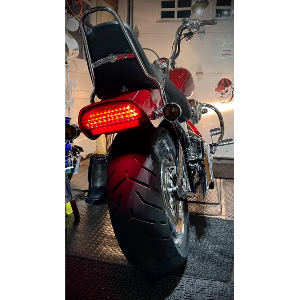 Eagle Lights Bobtail Tri Bar LED Tail Light for Harley Davidson Softail (2006-Current) - FXST, FXSTB, FXSTC, FXSTS, FLSTSB Models - Bright, Durable Motorcycle Accessory for Night Riding & Safety