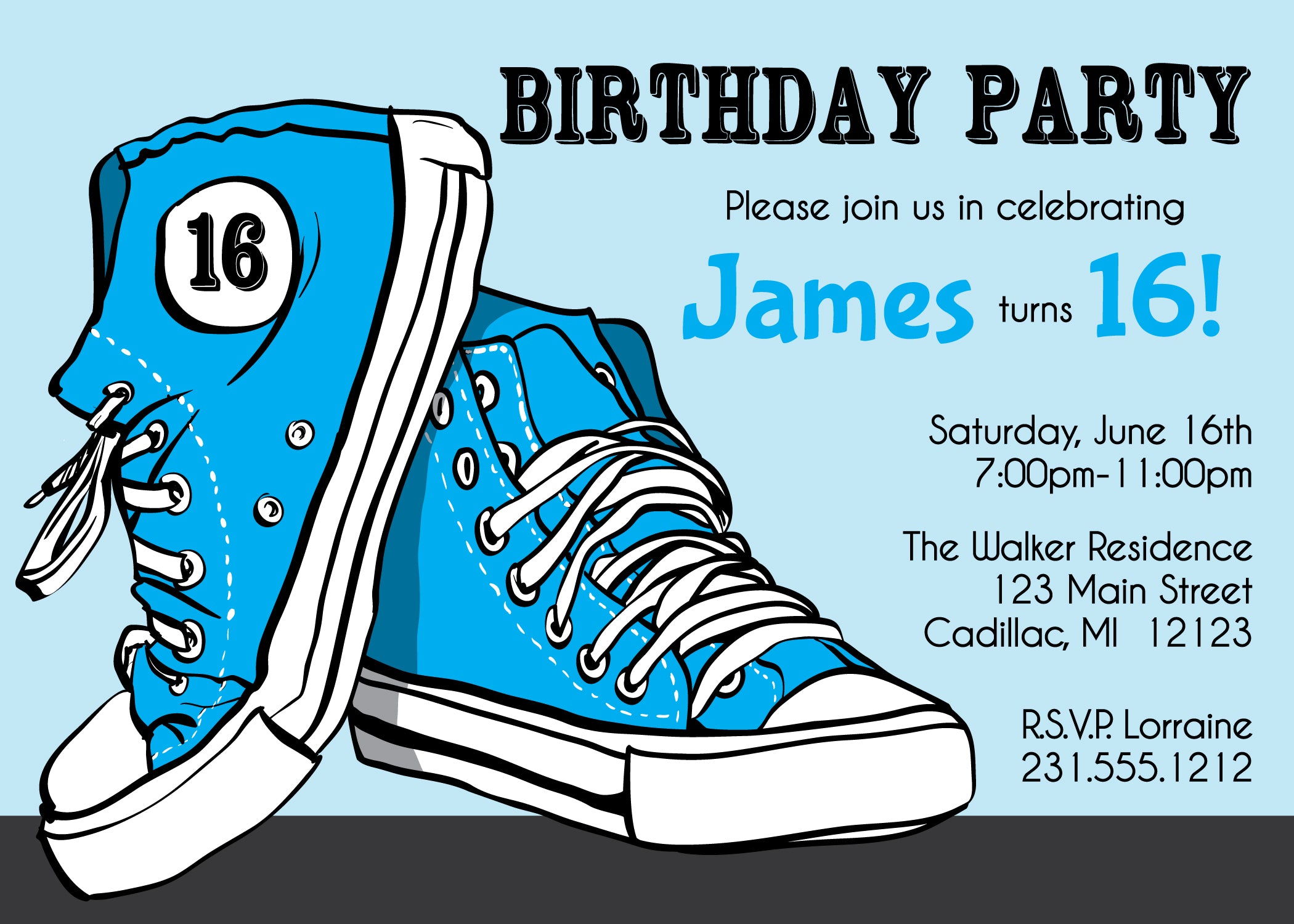 Trendy Teen Tennis Shoes for Girls - Perfect Birthday Party Invitation & Gift Idea for Sports Lovers