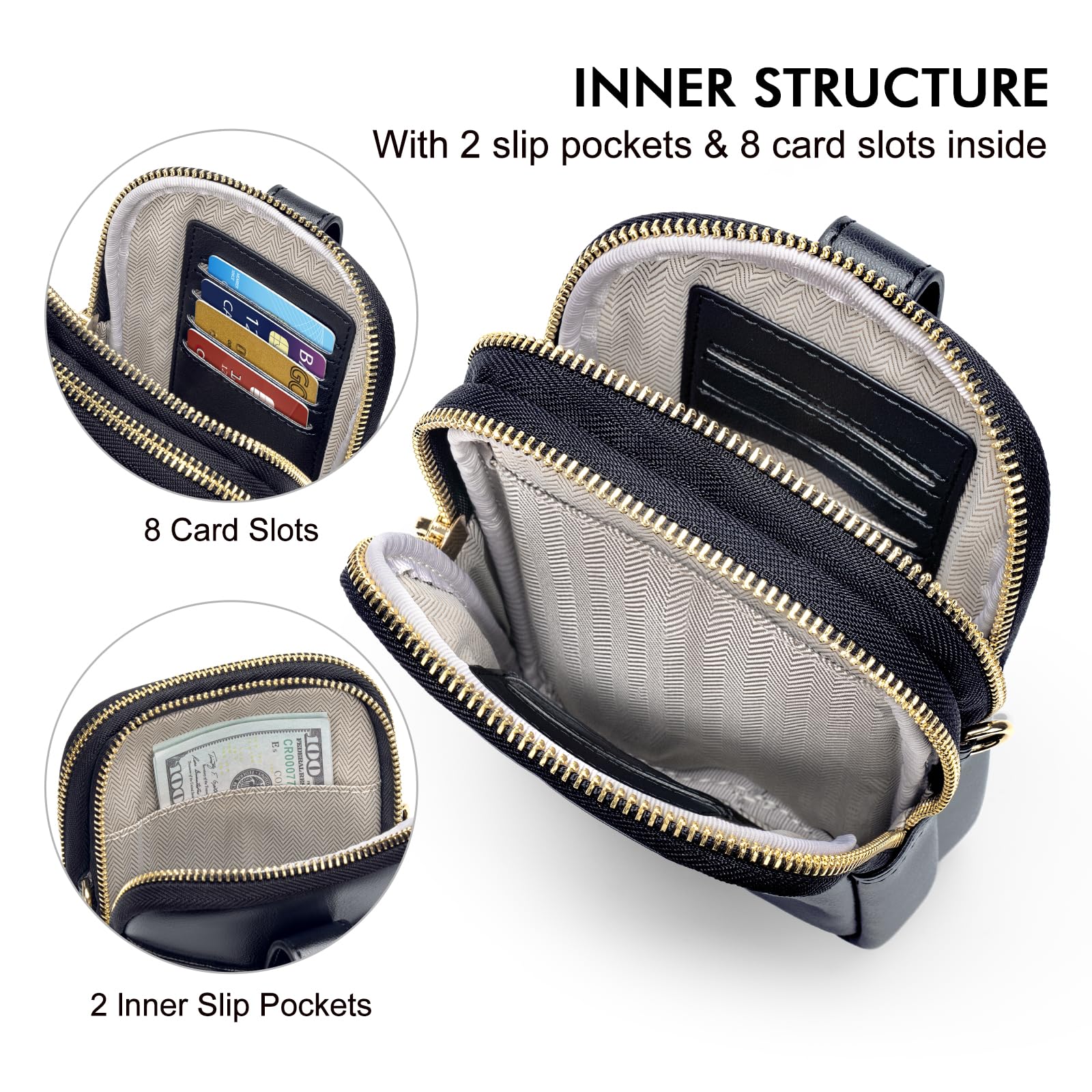 Stylish Peacocktion Small Crossbody Bag for Women - Compact Phone Purse with Adjustable Shoulder Strap | Perfect for Travel, Shopping & Everyday Use