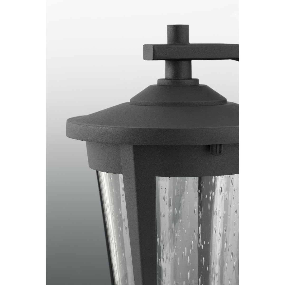 Progress Lighting East Haven LED 1-Light Outdoor Wall Lantern - Clear Seeded Glass, Textured Black Finish - Weatherproof Transitional Design for Porch, Patio & Entryway Lighting