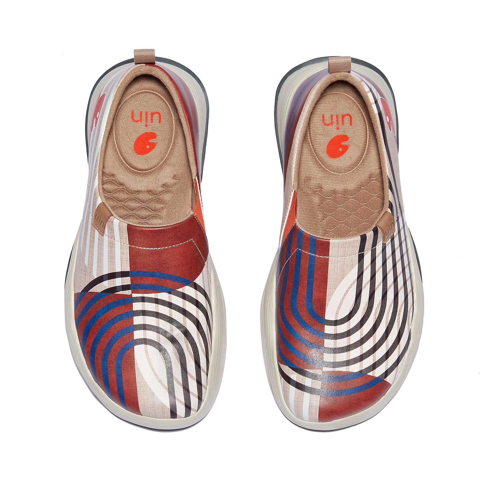 UIN Women's Walking Shoes - Lightweight Slip-On Loafers with Artistic Paint Design, Comfortable Platform Sneakers for Casual Wear | Perfect for Walking, Travel & Everyday Fashion (Toledo V)