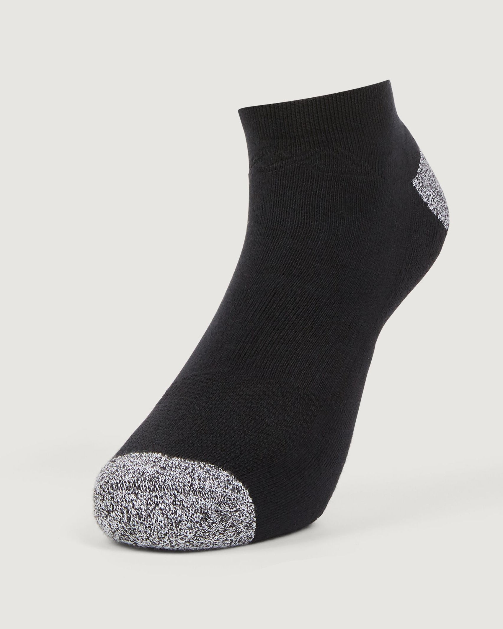 Accion driMOTION Low Cut Socks 3-Pack - Black, White & Blueridge | Moisture-Wicking Athletic Socks for Running, Gym & Everyday Wear