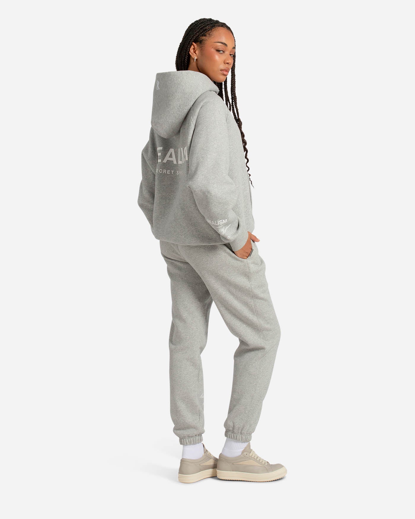 Premium SSS Realism Radiant Sweatpants - Grey Marle Color | Soft & Comfortable Joggers for Men & Women | Perfect for Gym, Lounge & Casual Wear