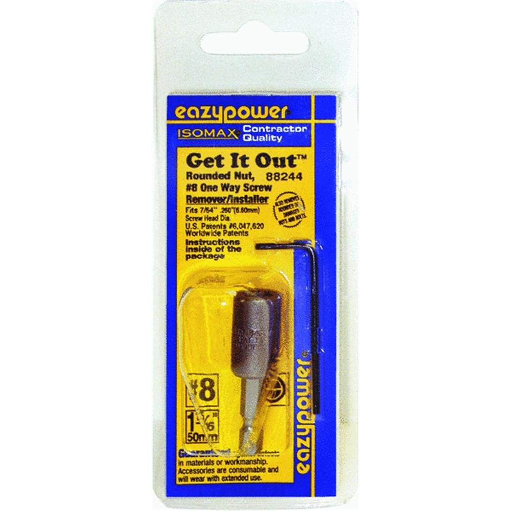 One Way Screw Remover Tool for Security Screws - No.8 Size | Anti-Tamper Screw Extractor Kit for Vending Machines, Electrical Panels & Public Fixtures