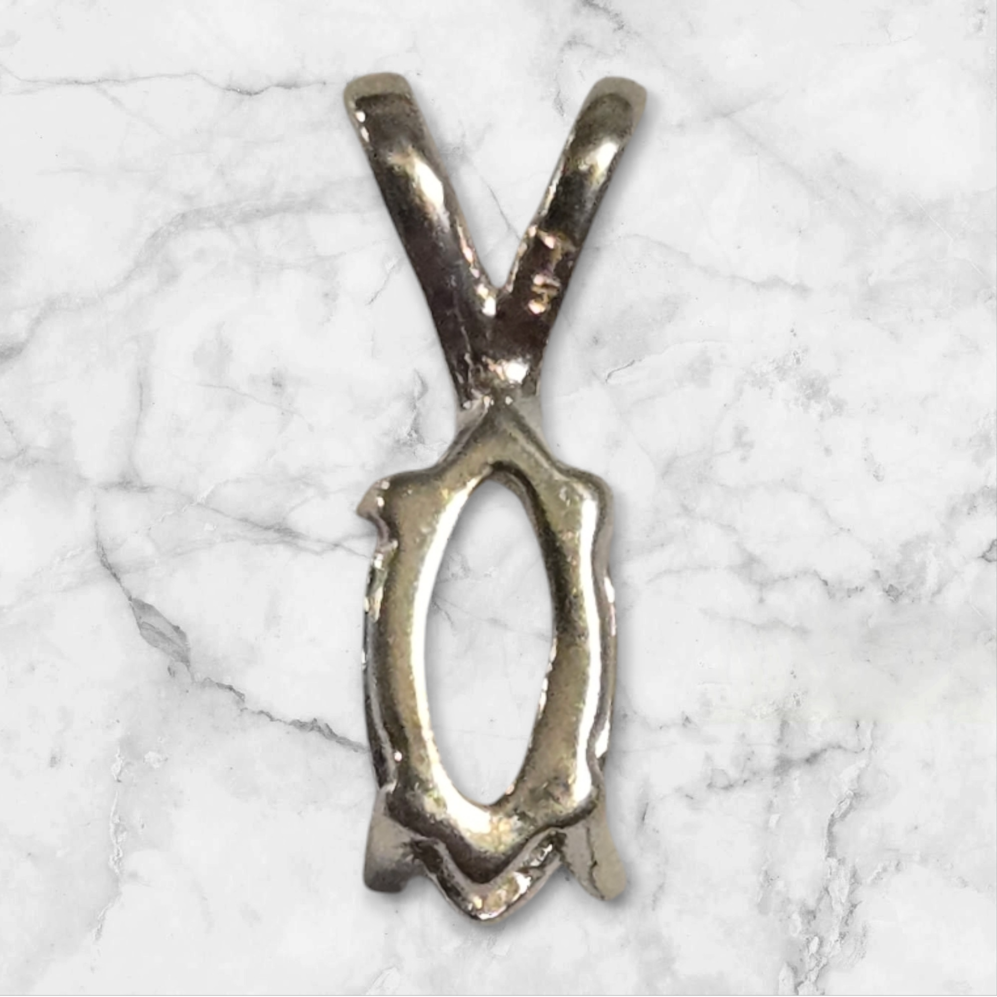 Sterling Silver or 14K White/Yellow Gold Marquise Pendant Setting 8x4mm (20x10mm) - Handmade in USA - Perfect for Necklace Jewelry Making & Custom Engagement Rings