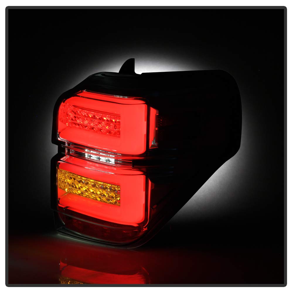 ACANII Full LED Tube Tail Lights with Sequential Turn Signal for 2010-2020 Toyota 4Runner SUV - Smoked Lens Design, Left & Right Pair - Perfect for Off-Roading & Night Driving