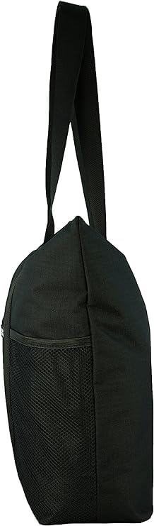 HirTa Women's Plie Tote Hobo Bag - Multipurpose Shoulder Bag with Zipper Pockets for Office, Work, Travel, Grocery, Beach & Pool - Waterproof, Sandproof & Lightweight - Charcoal Black - Perfect for Professionals, Teachers & Outdoor Activities