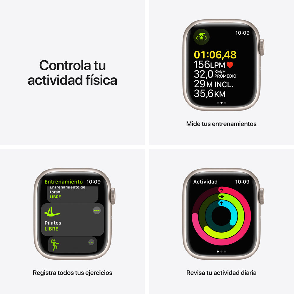 Apple Watch Series 7 (41mm) GPS + Cellular - Starlight Aluminum Case with Sport Band - Smartwatch for Fitness Tracking & iPhone Connectivity - Perfect for Workouts, Running & Daily Use