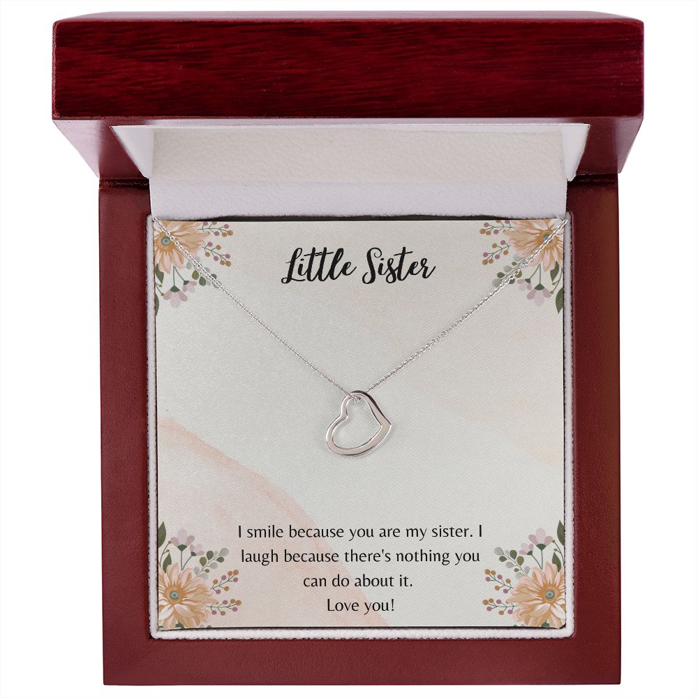 Little Sister Gifts - Dainty Heart Necklace for Christmas & Birthday | Perfect for Special Occasions & Everyday Wear