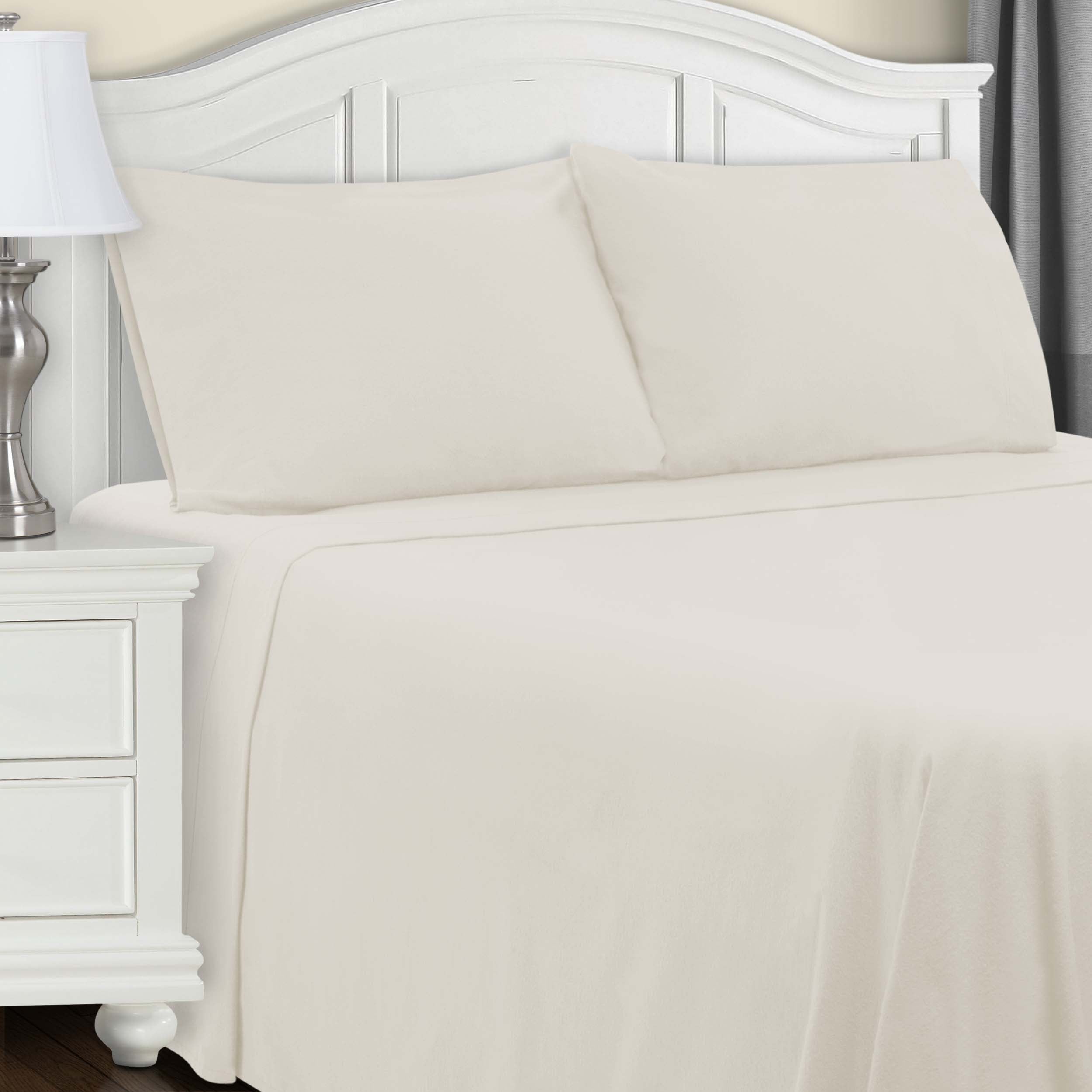 Premium Cotton Flannel Deep Pocket Sheet Set - Soft & Cozy Bedding for Winter - Queen Size, Solid Trellis Pattern - Perfect for Cold Nights & Guest Rooms