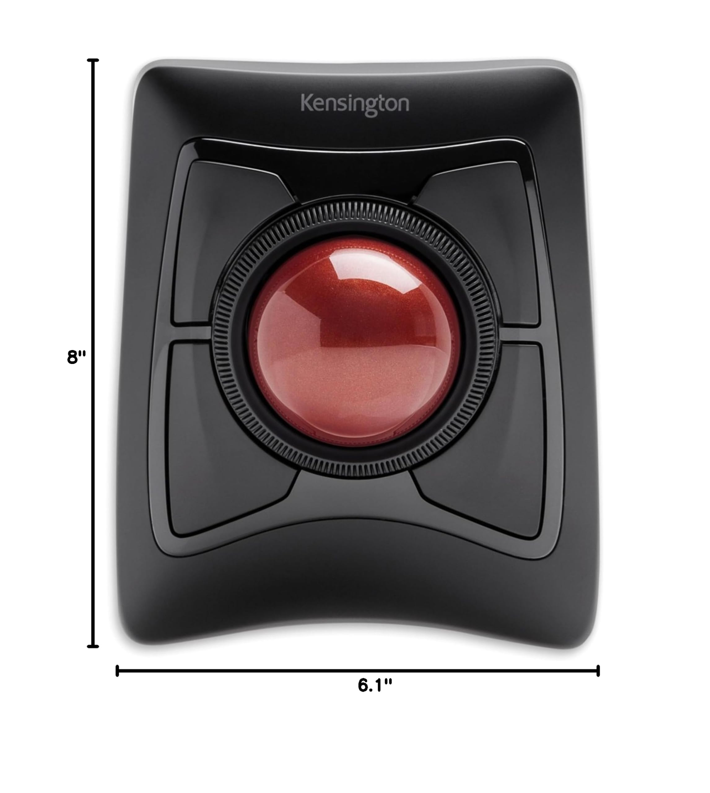 Kensington Expert Wireless Trackball Mouse (K72359WW) - Ergonomic Black Computer Mouse with Precision Scroll Wheel, 3.5