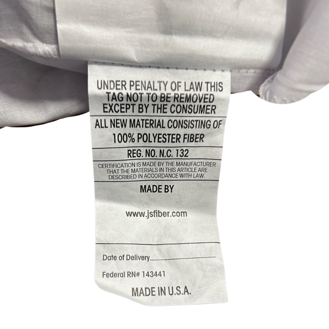 Premium JS Fiber Dacron II Quallofil Pillow Insert - Extra Plump & Supportive for Ultimate Comfort - Perfect for Bed, Sofa, and Decorative Pillows