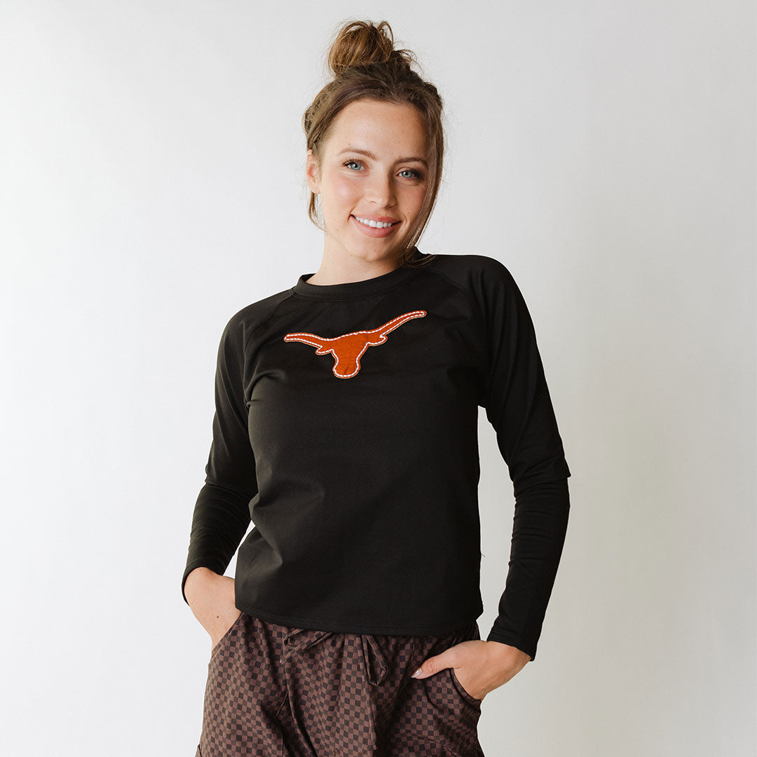 Texas Embroidered Black Neo Sweatshirt - Stylish Pullover Hoodie for Men & Women | Perfect for Casual Wear, Street Fashion & Outdoor Activities