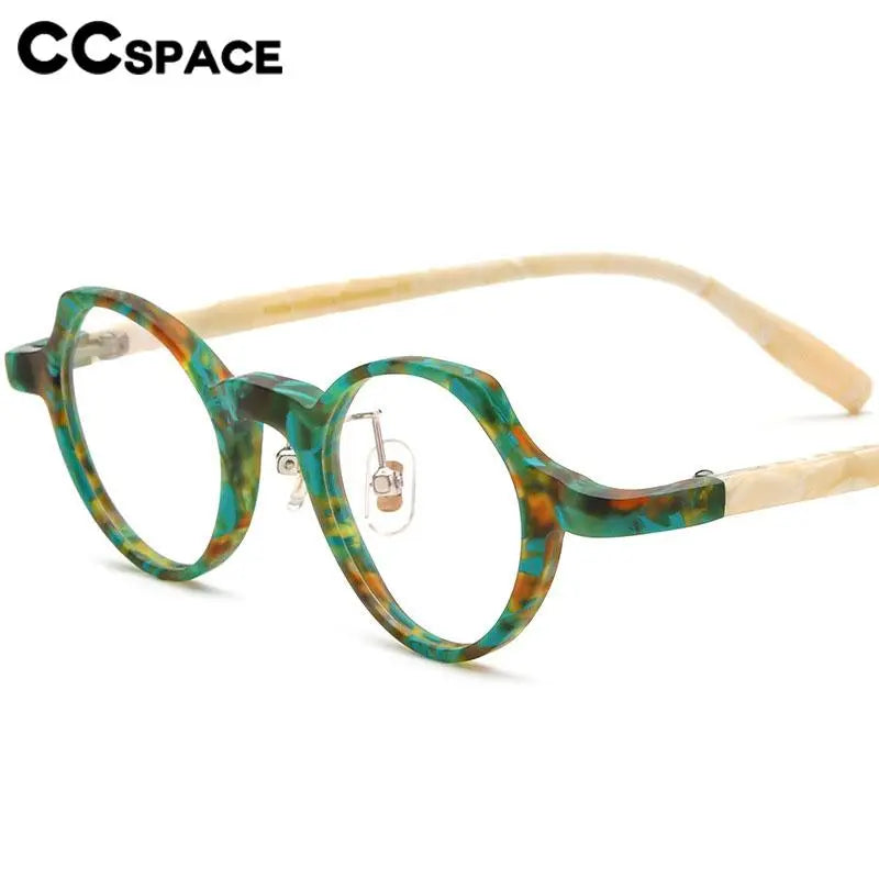CCspace Unisex Full Rim Cat Eye Acetate Eyeglasses 56886 - Stylish Retro Frame for Men & Women - Perfect for Reading, Work, and Fashion Accessories
