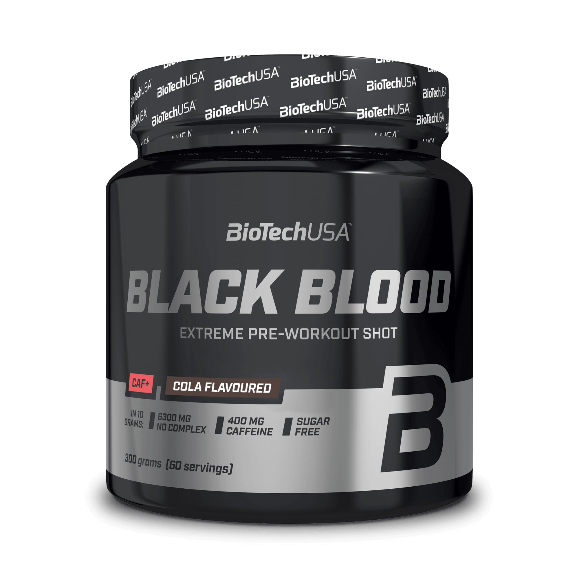 Black Blood CAF+ Energy Booster Powder - 300g Cola Flavor | Pre-Workout Supplement for Gym & Fitness | Enhance Performance & Focus