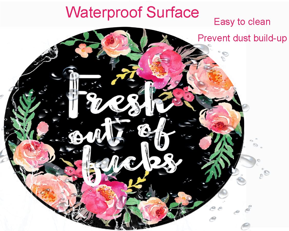 Floral Mouse Pad with Funny Wording - Waterproof Non-Slip Rubber Mouse Pad for Women, Office & Laptop Use - Perfect for Work, Gaming & Home Decor