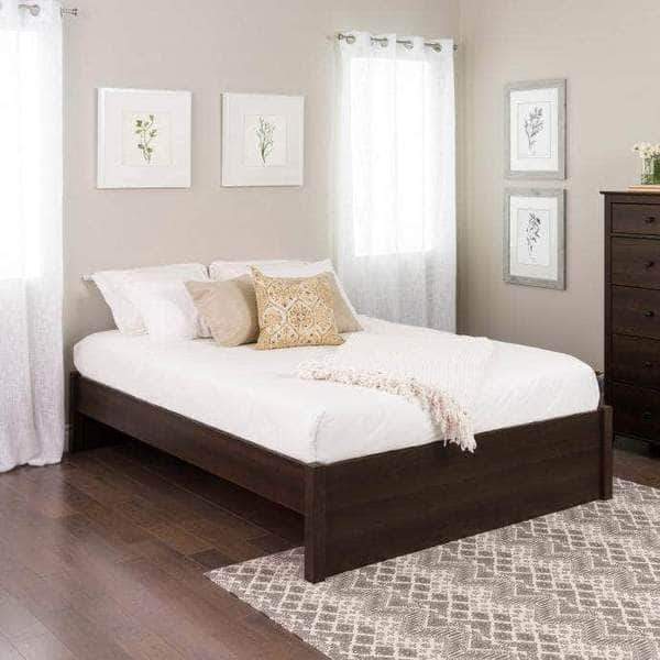 Select 4 Post Platform Bed Frame - Queen/King Size, Multiple Finish Options | Elegant Bedroom Furniture for Master Suite or Guest Room