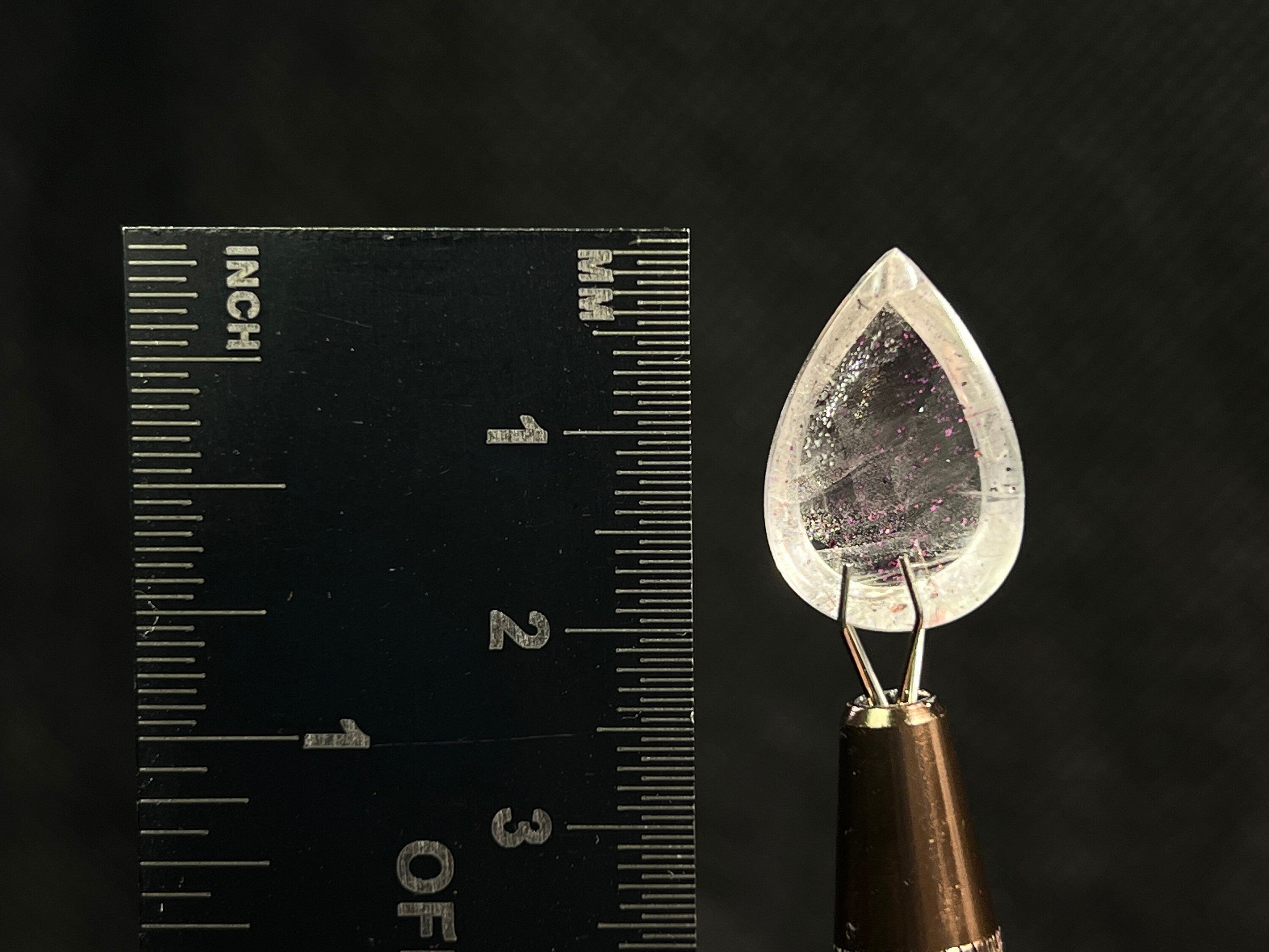Natural Pink Fire Quartz Crystal Pear Cut Gemstone for Jewelry Making - Healing Stone for Meditation, Energy Work & Spiritual Gifts (COVELLITE 48942)