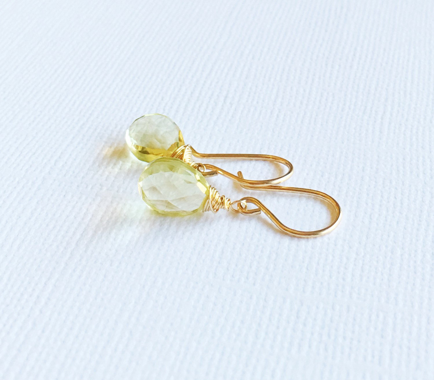 Nalani Lemon Topaz Earrings (E124) - Elegant Dangle Earrings for Women, Perfect for Parties, Weddings & Everyday Wear