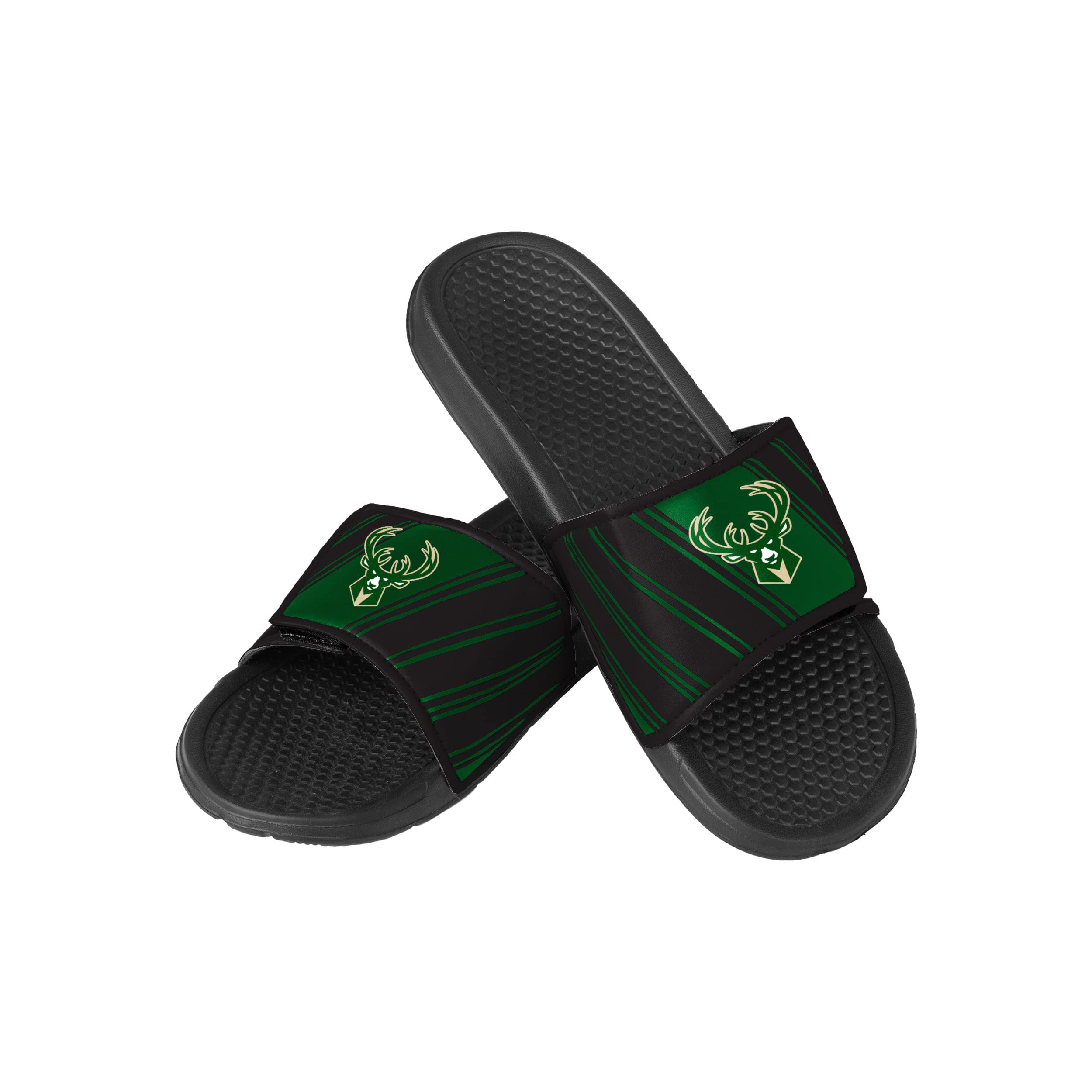 FOCO Milwaukee Bucks NBA Men's Legacy Velcro Sport Slide Sandals - Comfortable & Stylish for Basketball Fans - Perfect for Home, Gym, and Casual Wear