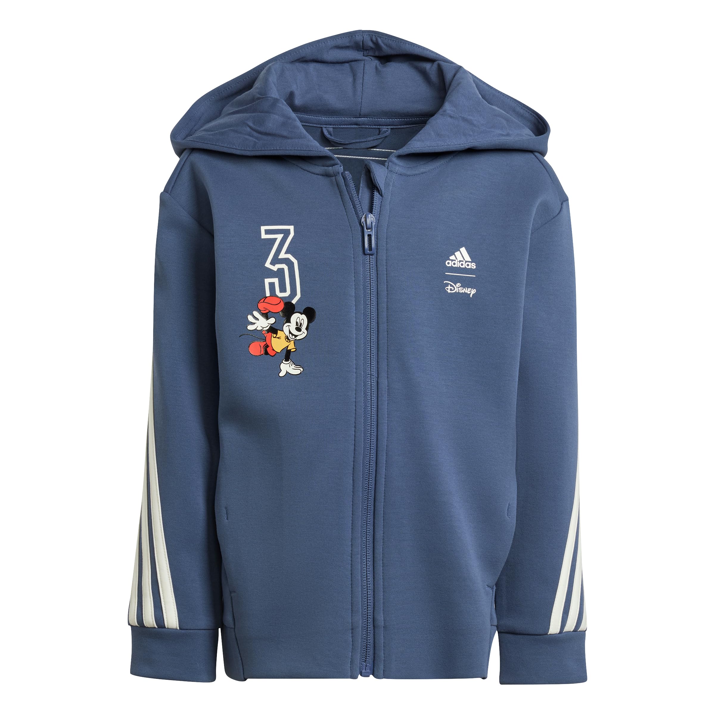 Adidas Kids' Disney Mickey Mouse Track Jacket - Lightweight Running Hoodie for Boys & Girls - Perfect for School, Sports & Outdoor Activities