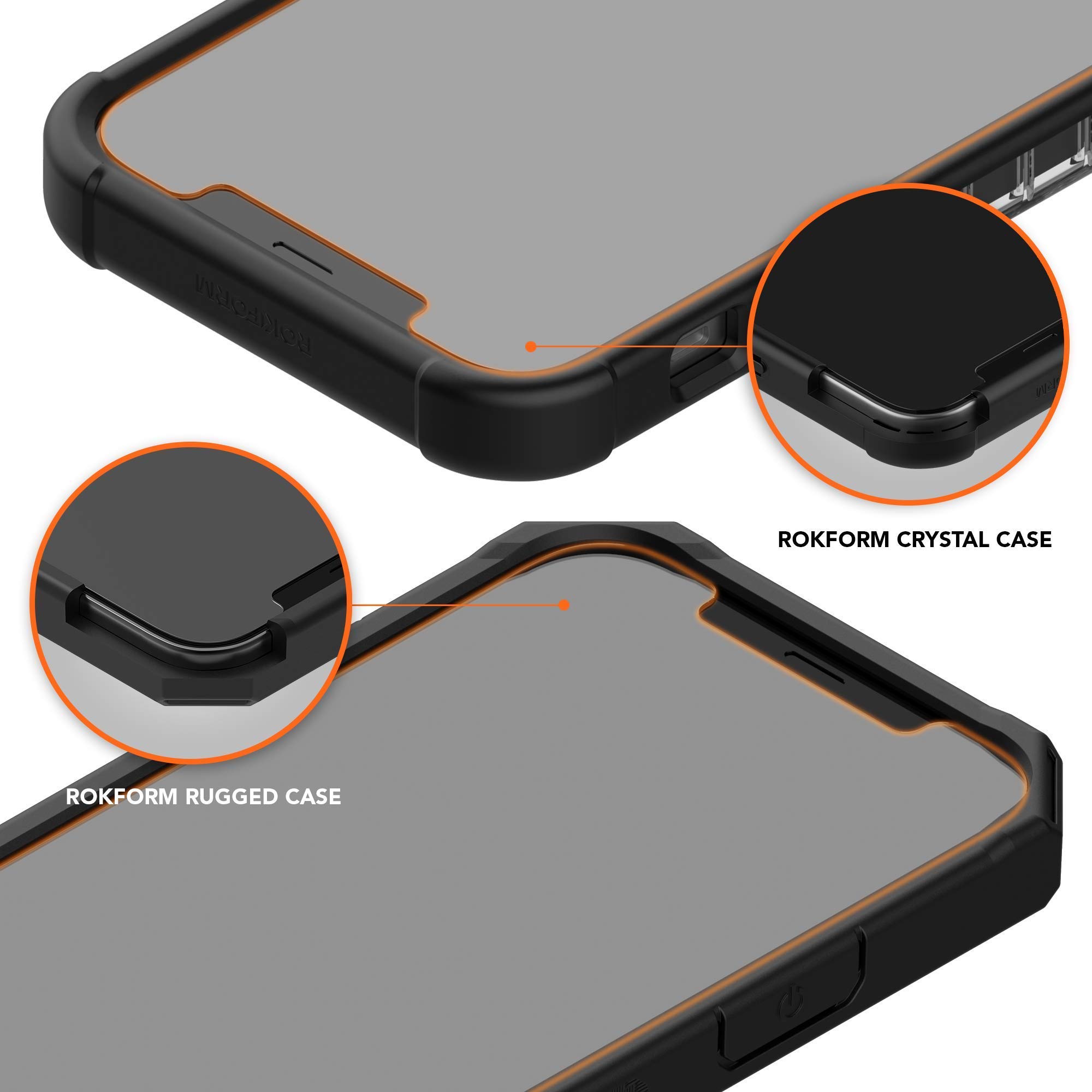 Rokform Rugged Case for iPhone 13 Pro Max with RokLock Sport Ring Stand & Grip | 2-Pack Screen Protector Kit | Shockproof Protective Cover for Outdoor, Sports & Daily Use
