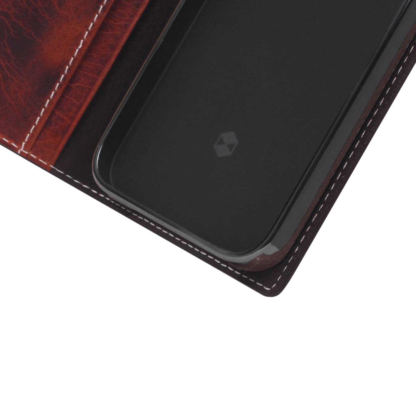 Premium Italian Wax Leather Wallet Case for iPhone 12/12 Pro | Handcrafted SLG D7 Diary Style with Card Slots & Cash Pocket | Luxury Gift Box Included (Brown) | Perfect for Everyday Use, Travel & Business Meetings