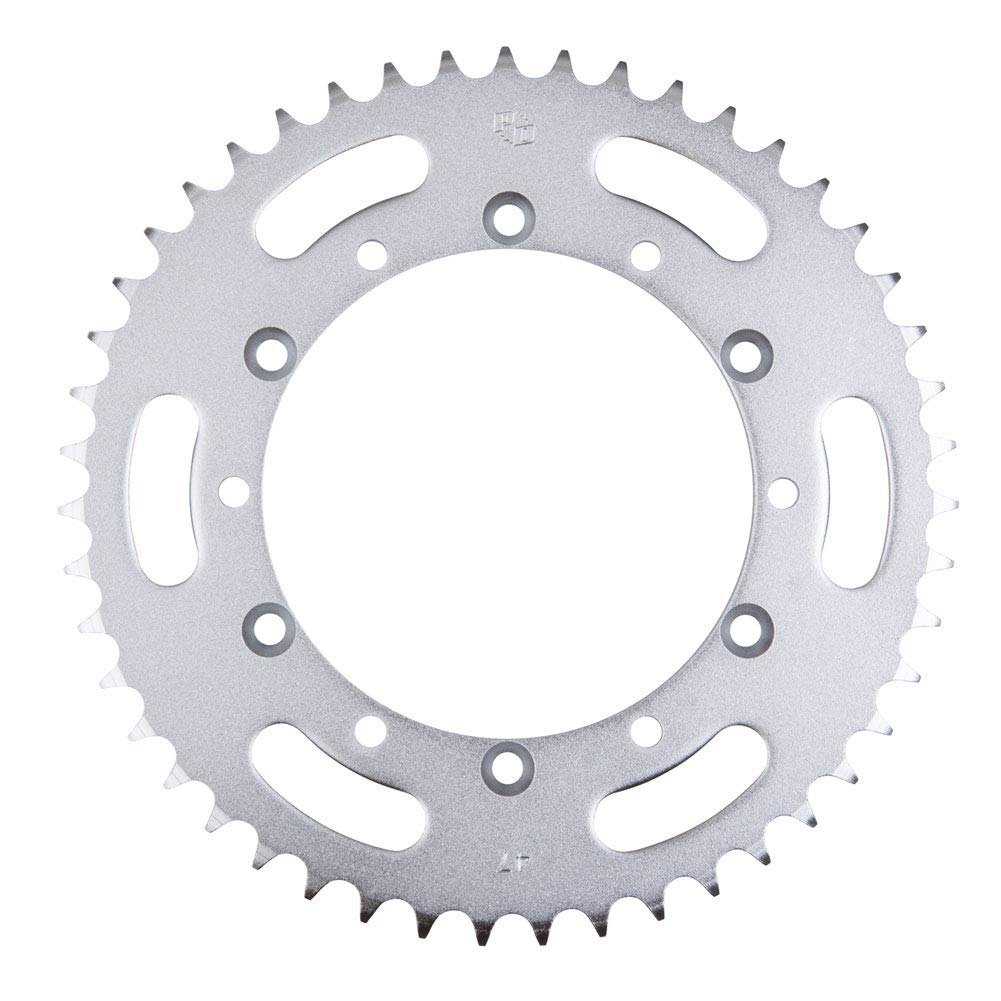 47T Rear Steel Sprocket for Kawasaki KX450 2019-2023 - Durable Silver Replacement Gear for Off-Road Motorcycle Racing & Trail Riding