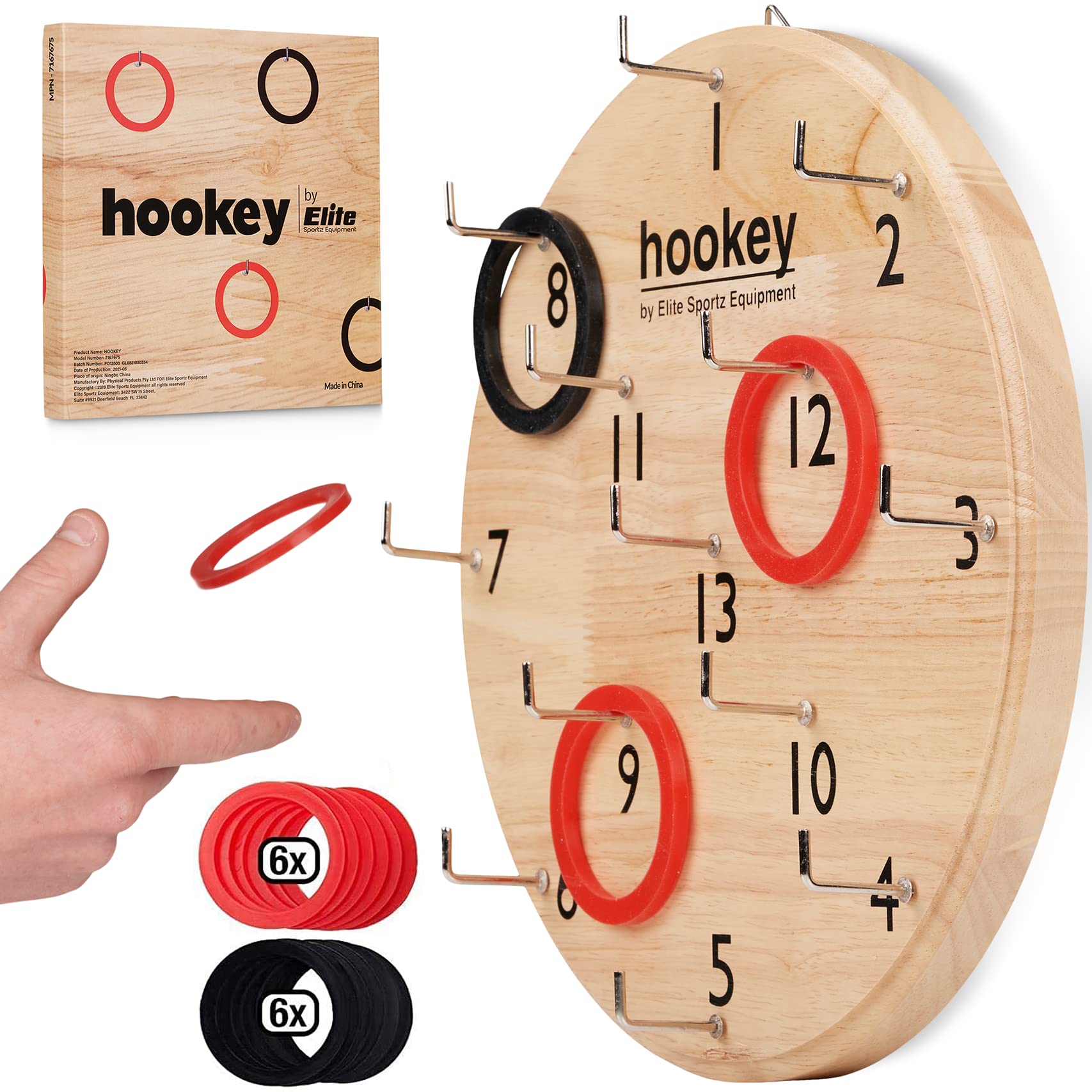 Elite Sportz Ring Toss Game Set for Adults & Kids - Indoor/Outdoor Family Fun Wall Game - Perfect for Dorm, Garage, BBQ, Beach, Parties, Camping & Backyard - Great for Birthday Gifts, Team Building & Summer Activities
