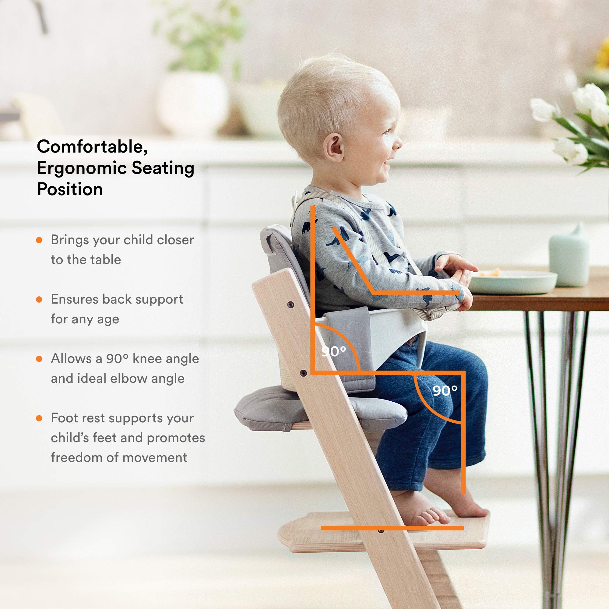 Stokke Tripp Trapp Adjustable Wooden High Chair for Babies & Toddlers - Moss Green with Baby Seat & Safety Harness | Perfect for Dining, Feeding & Learning at Home