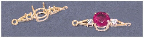 6 8mm Round Stone DIY Bracelet Link - Solid Sterling Silver or 14kt Gold Accented Custom Jewelry Making Supplies (167 811/147 811) | Perfect for Handmade Bracelets, Gift Giving & Jewelry Design Projects