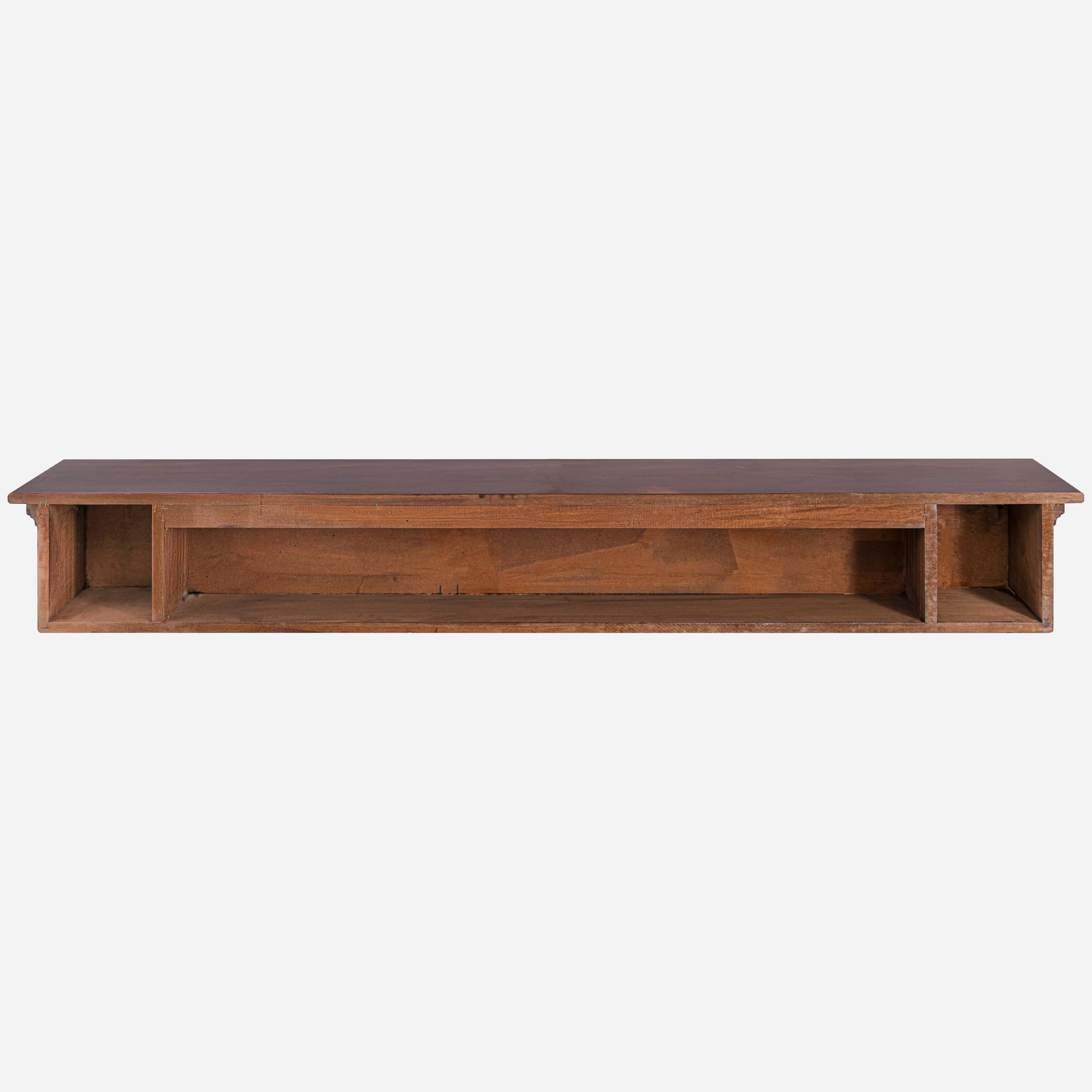 Handmade Custom Copper Fireplace Mantel Shelf - Floating Wall-Mounted Decorative Mantel with Wood Accents (Black & Copper) - Perfect for Living Room, Bedroom & Home Decor - MANTEL SHELF-1-5028