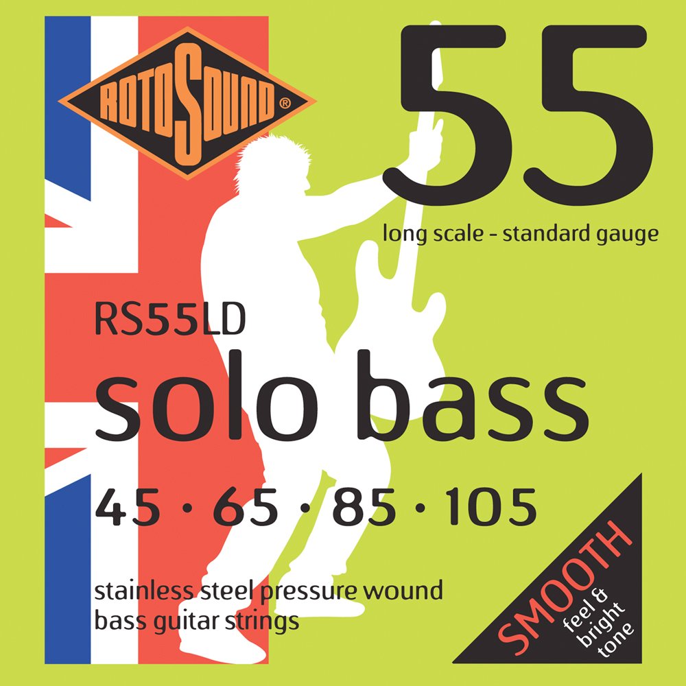 Rotosound RS55LD Linea Pressure Wound Bass Guitar Strings (45-65-85-105) - Premium Quality for Smooth Playability & Warm Tone - Perfect for Jazz, Blues & Studio Recording