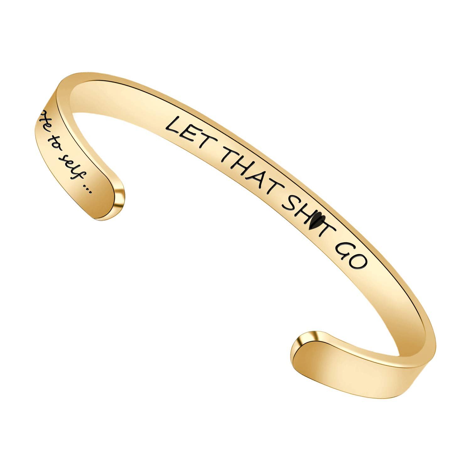 Rose Gold Inspirational Mantra Engraved Cuff Bracelet for Women - Valentine's Day Gift for Her, Birthday Present, Motivational Jewelry - Perfect for Daily Wear, Special Occasions & Self-Empowerment