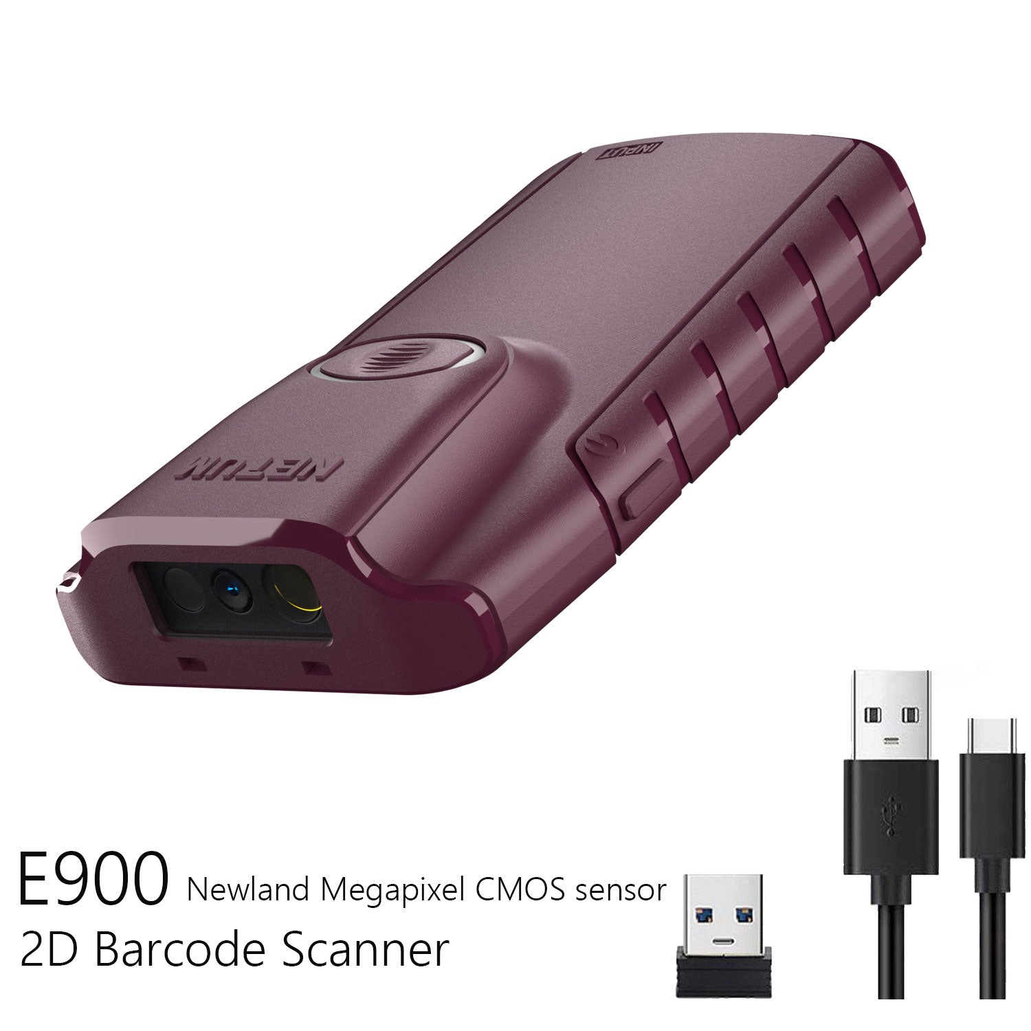 E900 2D Wireless Barcode Scanner - Fast & Accurate QR Code Reader for Retail, Warehouse, and Inventory Management | USB & Bluetooth Connectivity