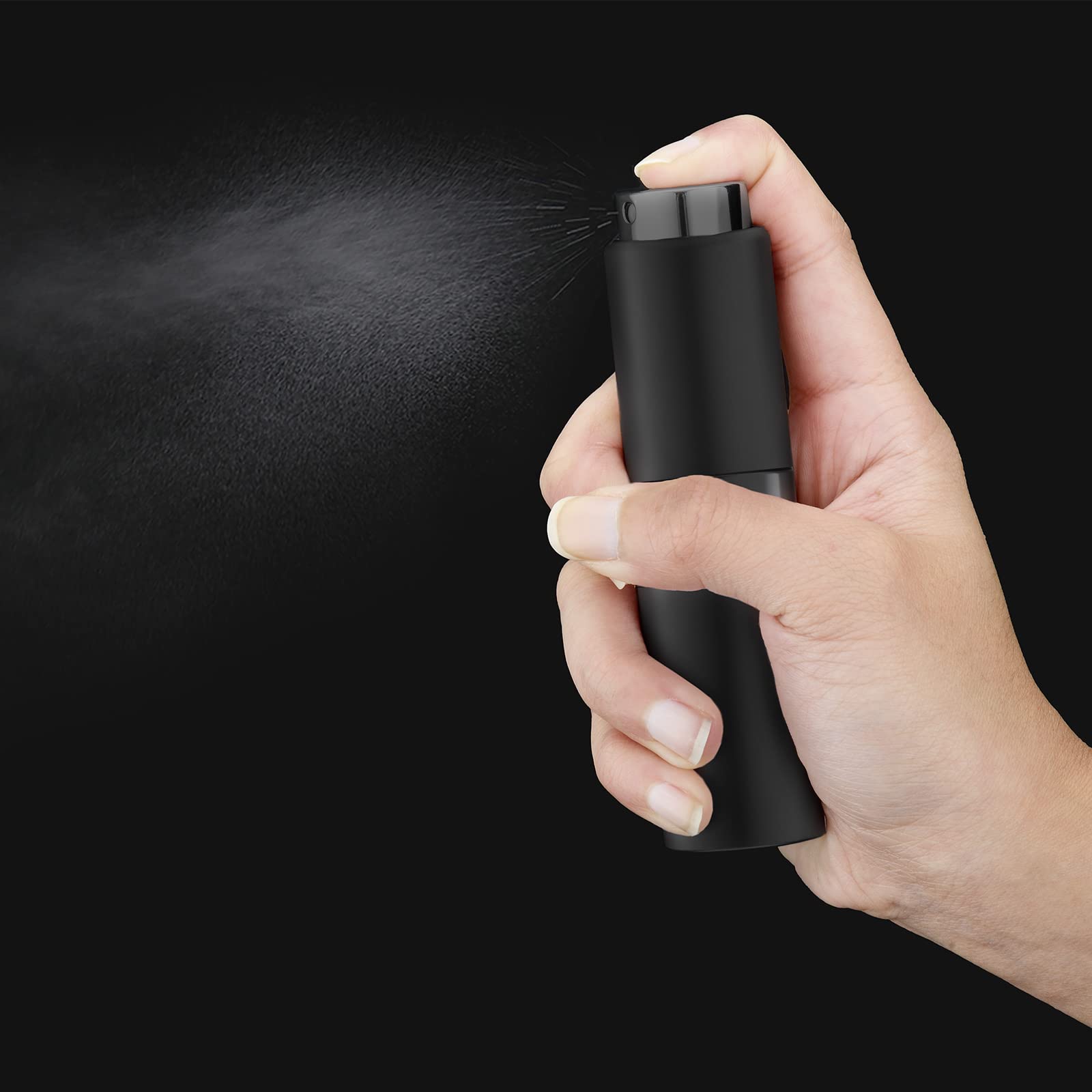 Refillable Travel Perfume Atomizer Bottle - 20ML Large Size Cologne Spray Mini for Men & Women - Portable Empty Fragrance Sprayer for On-the-Go Use (Black) | Perfect for Gym, Travel & Daily Touch-Ups