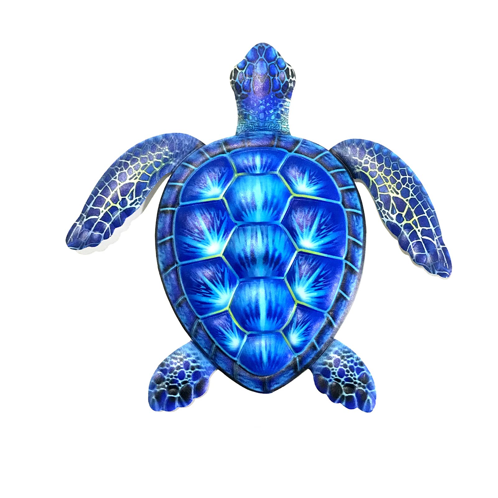 Blue Metal Sea Turtle Wall Art - Handcrafted Home Decor for Bedroom, Living Room, Office, Garden & Aquarium | Ocean-Themed Wall Hanging for Coastal Decor & Beach House Style