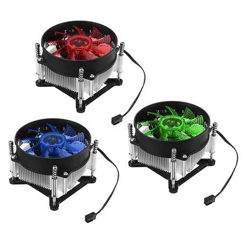 90x90x25mm 4-Pin RGB LED CPU Cooling Fan 12V - Compatible with Intel LGA 1150/1151/1155/1156 Sockets - Perfect for PC Gaming, Overclocking & Computer Case Cooling