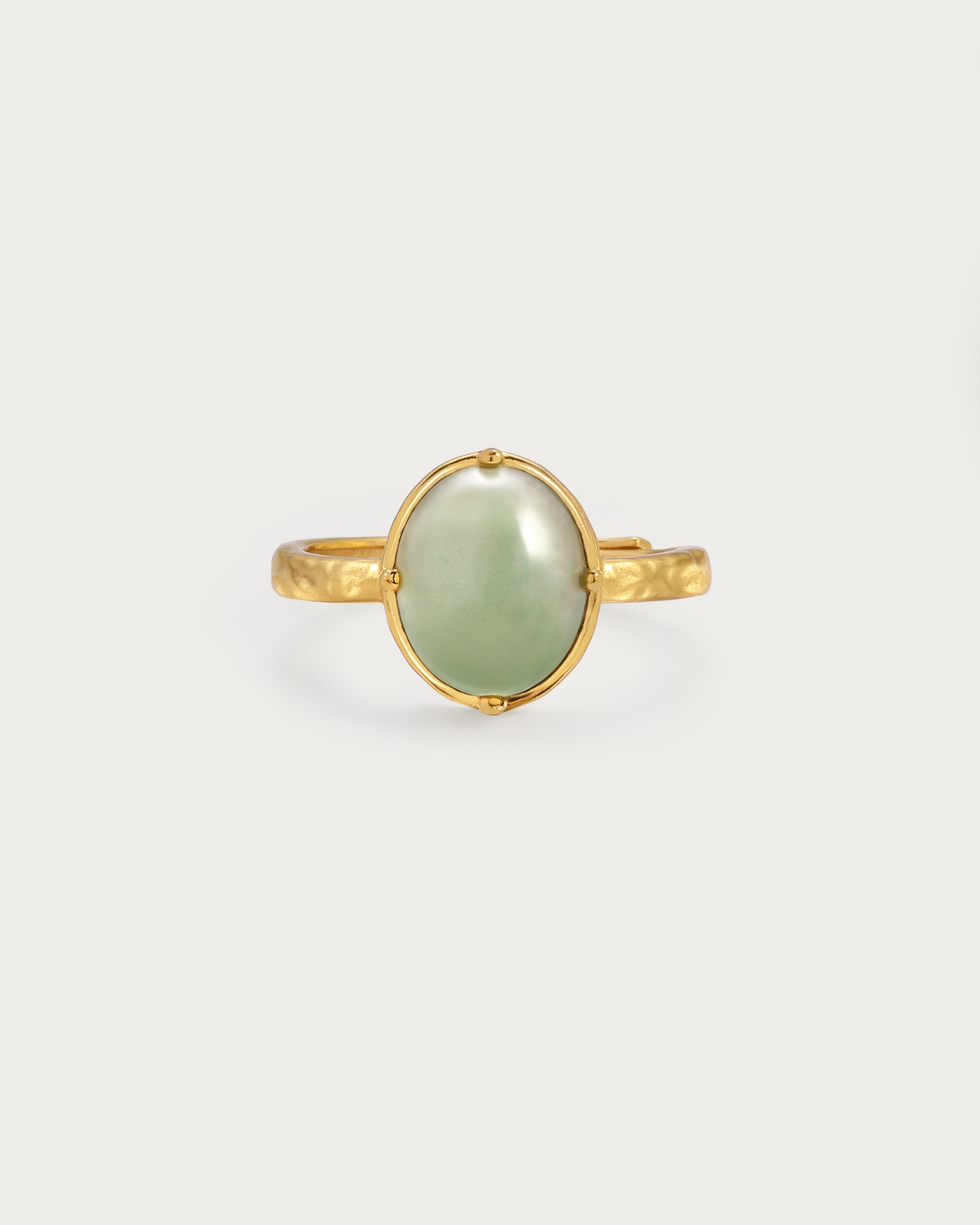 Green Aventurine Ring for Women - Natural Stone Healing Jewelry for Positive Energy & Good Luck - Perfect for Meditation, Yoga & Spiritual Gifts
