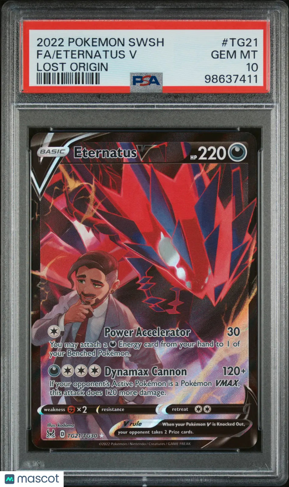 2022 Pokémon Sword & Shield Lost Origin Eternatus V Full Art PSA 10 Graded Card - Collectible Trading Card for Battles & Display