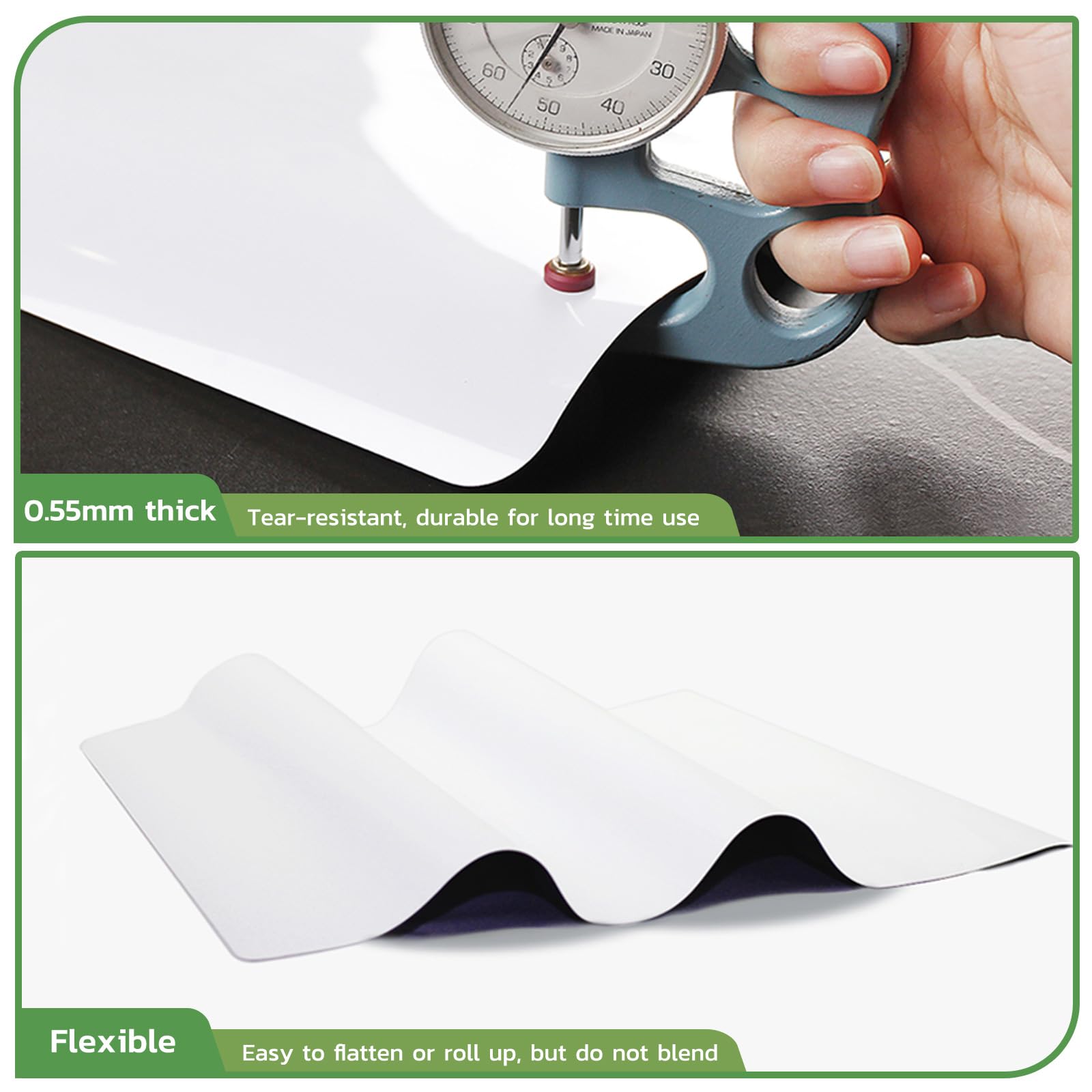 Small Magnetic Dry Erase Board for Refrigerator - 12 x 8 Inch Flexible Fridge Whiteboard with Dishwasher Magnet Clean/Dirty Sign, Includes 4 Markers & Eraser - Perfect for Kitchen, Office, and Home Organization