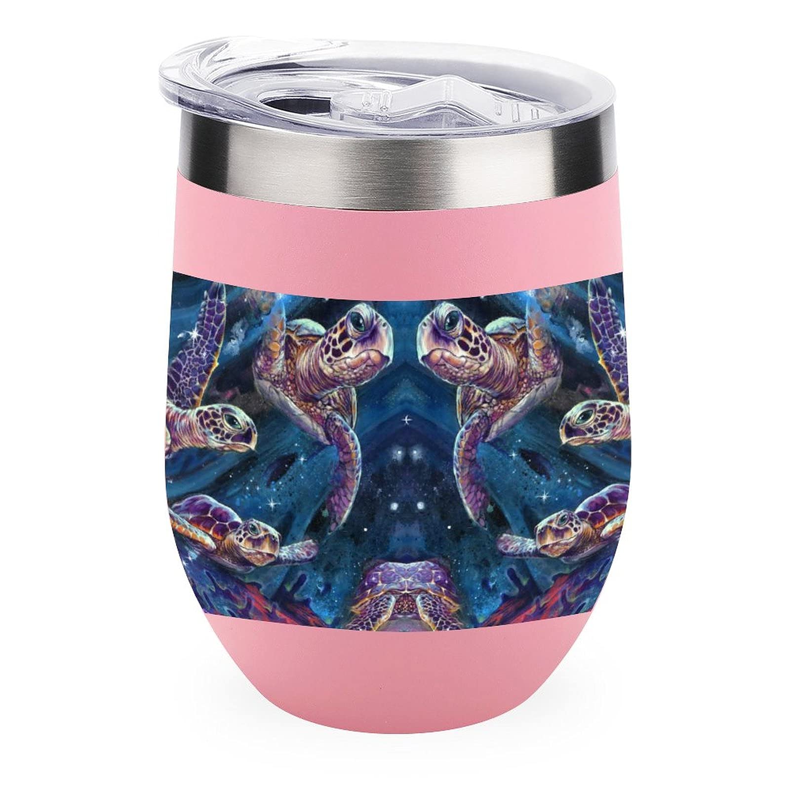 Vacuum Insulated Stainless Steel Tumbler - Sea Turtle Design for Wine, Coffee & Travel
