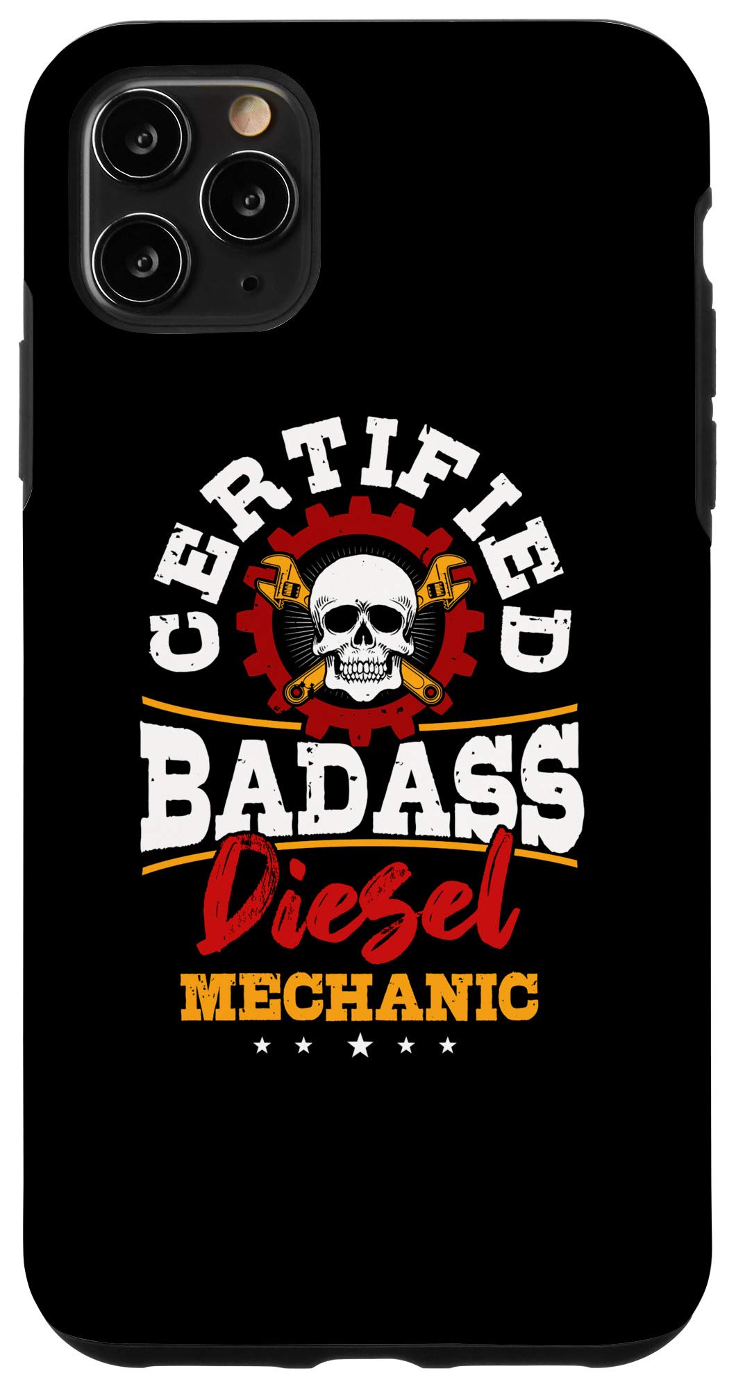 iPhone 11 Pro Max Case - Certified Badass Diesel Mechanic Gift - Durable Protective Phone Cover for iPhone 11 Pro Max - Perfect for Auto Shops, Construction Sites & Tough Work Environments