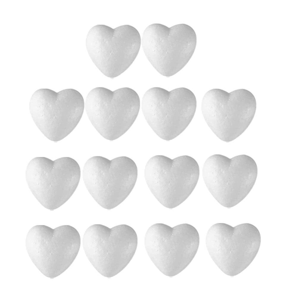 Happyyami 14pcs Heart Shaped Styrofoam Balls - 10cm DIY Craft Foam Hearts for Floral Arrangements, Christmas Decorations, Wedding Centerpieces, Party Supplies, Home Decor & Art Projects