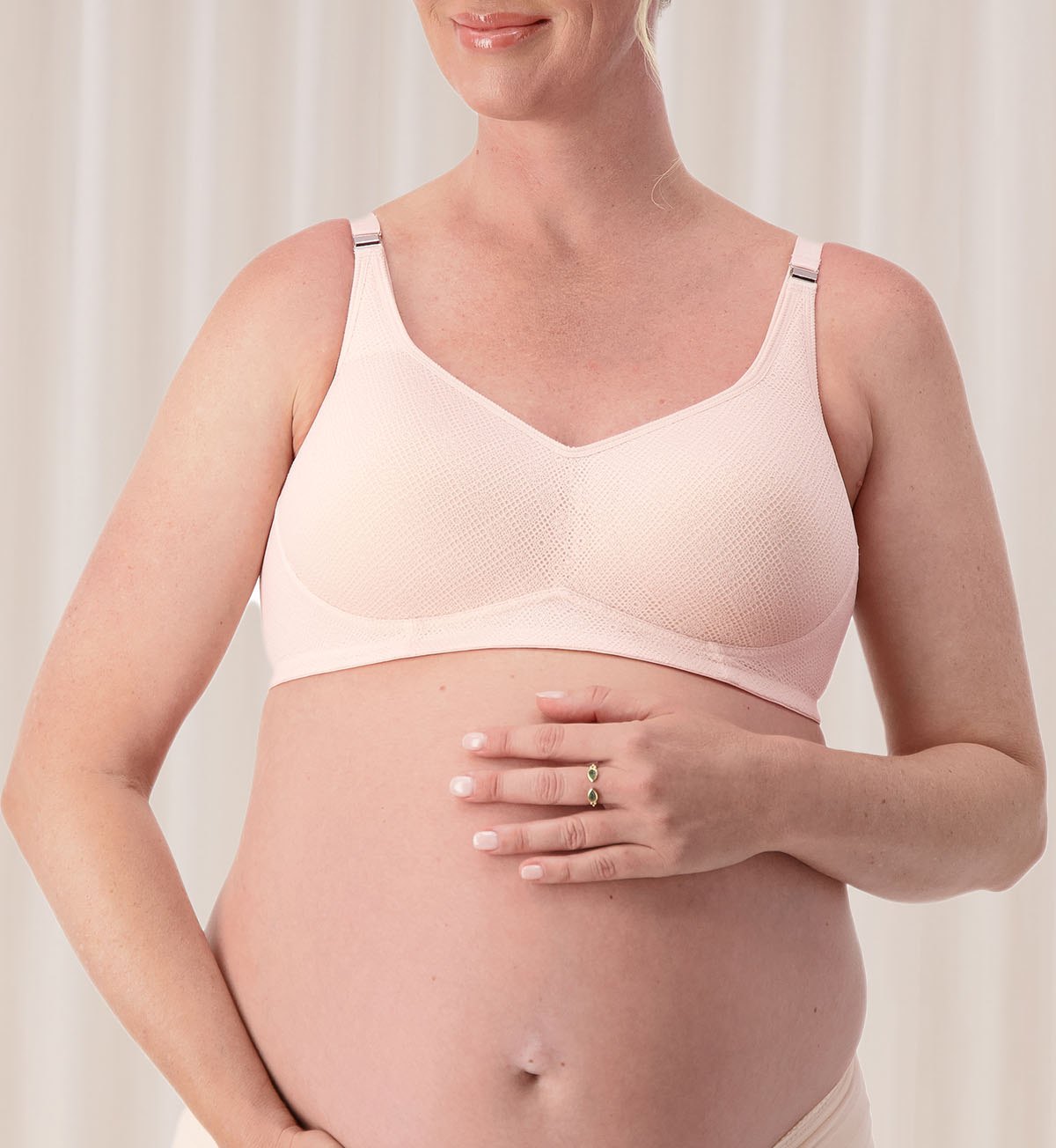 Amour Maternity Lace Nursing Bra - Comfortable & Supportive Breastfeeding Bra for Pregnant & Nursing Moms - Perfect for Daily Wear, Sleeping & Breastfeeding